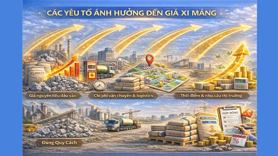 Các yếu tố ảnh hưởng đến giá xi măng