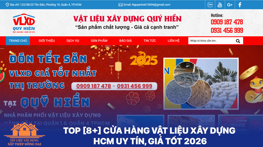 Cửa hàng vật liệu xây dựng HCM