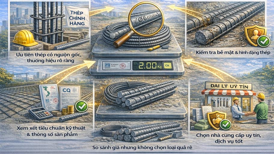 Kinh nghiệm chọn mua thép phi 6 chất lượng