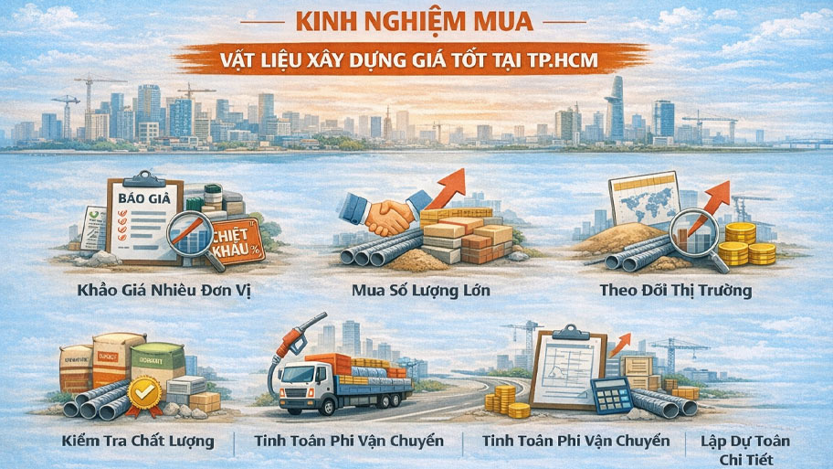 Kinh nghiệm mua vật liệu xây dựng giá tốt tại tp Hồ Chí Minh