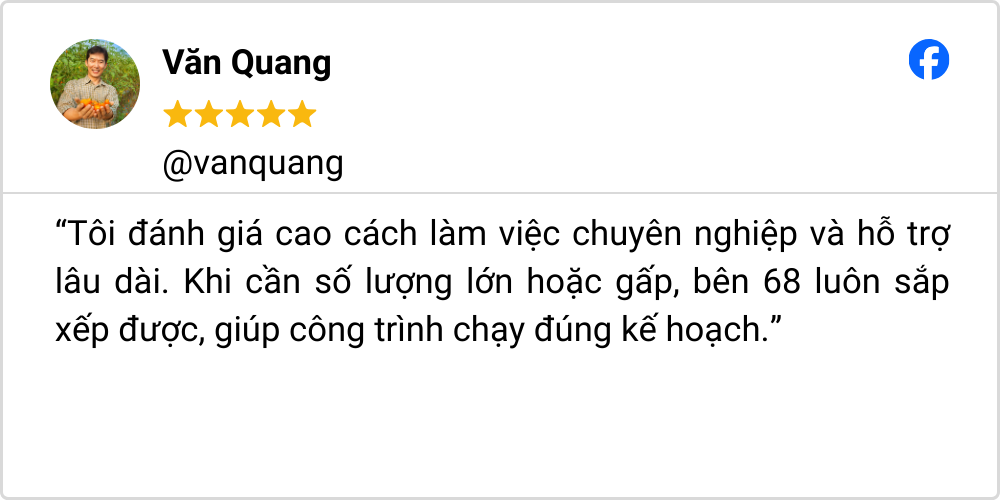 Review hài lòng
