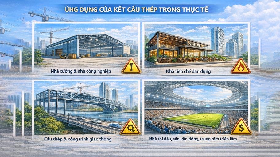 Ứng dụng của kết cấu thép trong thực tế
