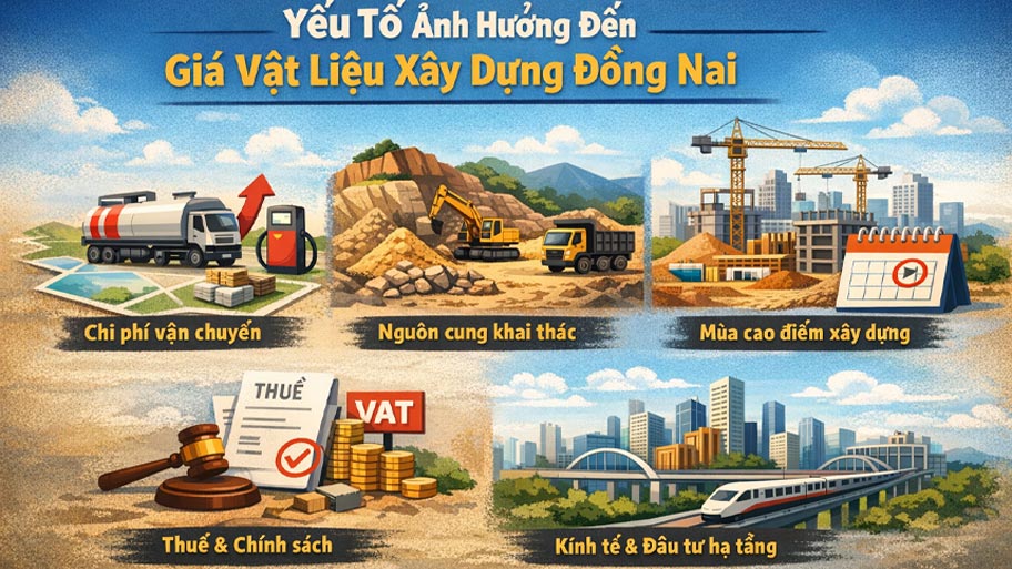 Yếu tố ảnh hưởng đến giá vật liệu xây dựng Đồng Nai