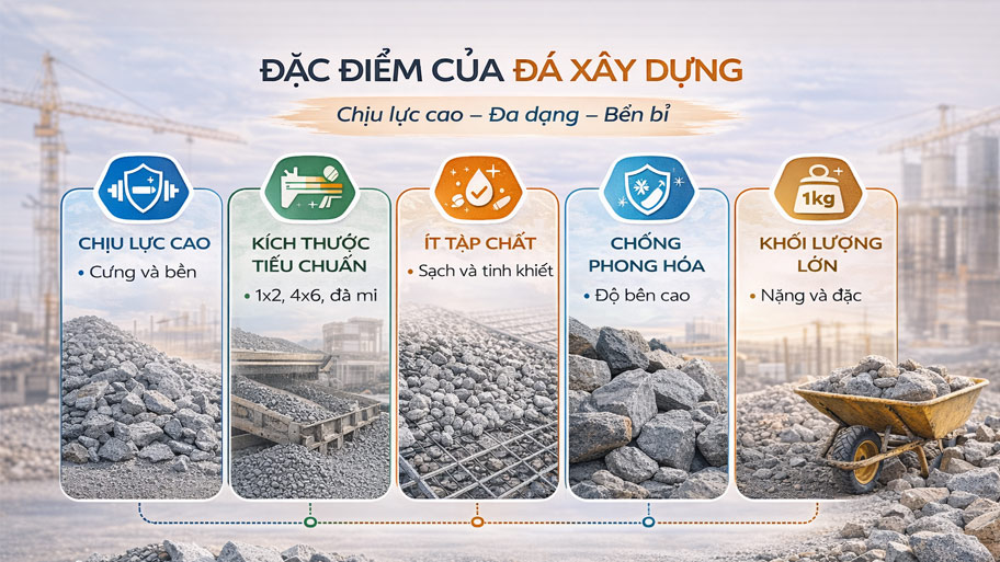 Đặc điểm của đá xây dựng