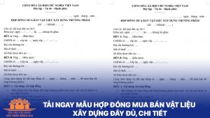 Hợp đồng mua bán vật liệu xây dựng