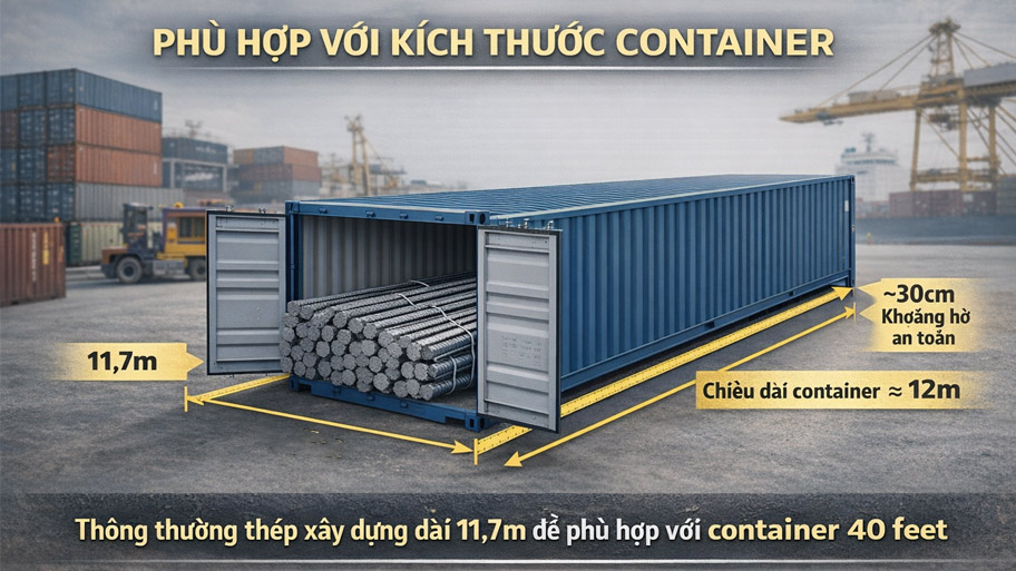 Phù hợp với kích thước container
