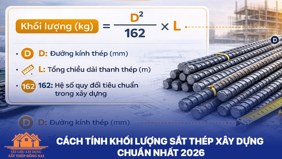 Tính khối lượng sắt thép xây dựng