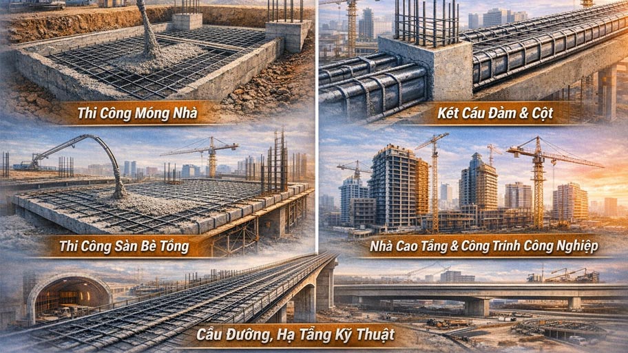Ứng dụng của thép vằn trong xây dựng