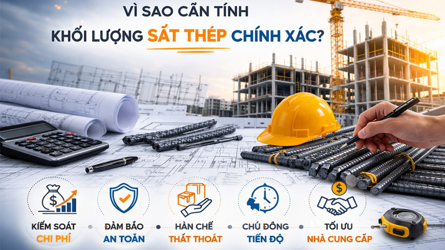 Vì sao cần tính khối lượng sắt thép khi xây dựng